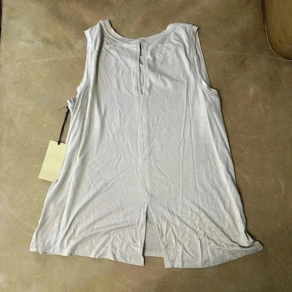 Halogen Crewneck High-Low Tank Dusty Rose Split Back Medium - Picture 7 of 8